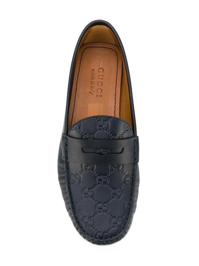 Shop Gucci Gg Supreme Driving Loafers