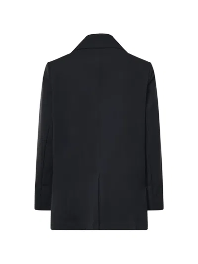 Rrd Double-breasted Layered Coat In Black