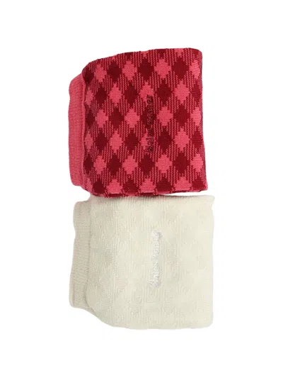 Y-3 Argyle-pattern Socks (set Of Two) In Multi