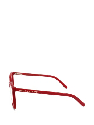 Marc Jacobs Ladies Red Rectangular Eyeglass Frames Marc-662 In Red
