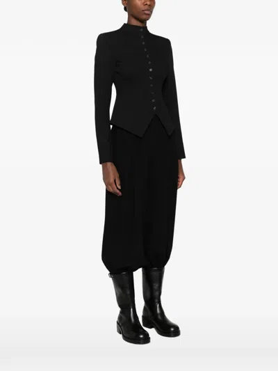Staud Adrian Button-up Fitted Jacket In Black