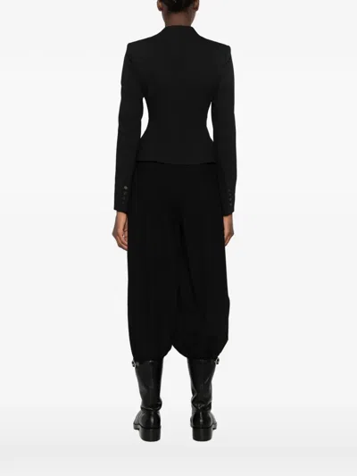 Staud Adrian Button-up Fitted Jacket In Black