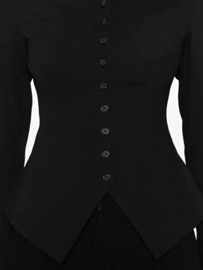 Staud Adrian Button-up Fitted Jacket In Black