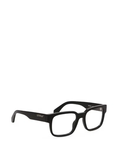Off-white Logo-print Square-frame Glasses In Blue
