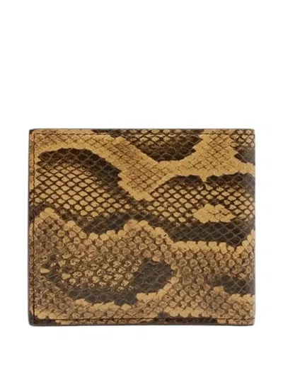 Amiri Python-embossed Bifold Wallet In Pink