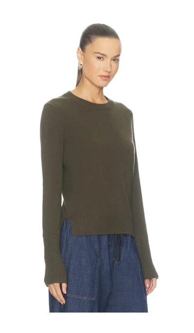 La Ligne Solid Lean Lines Sweater In Green
