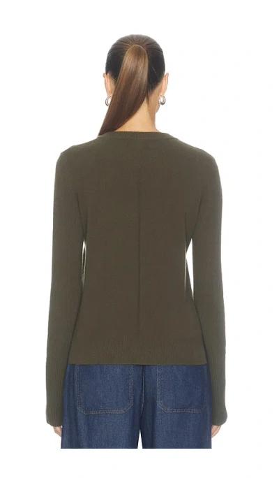 La Ligne Solid Lean Lines Sweater In Green