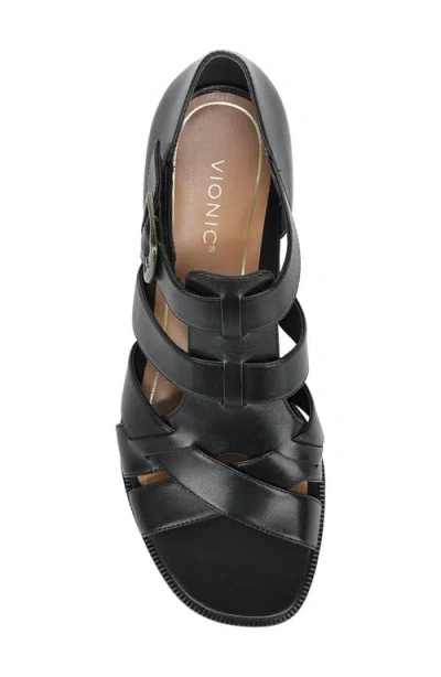 Vionic Marcella Strappy Heeled Sandal In Black