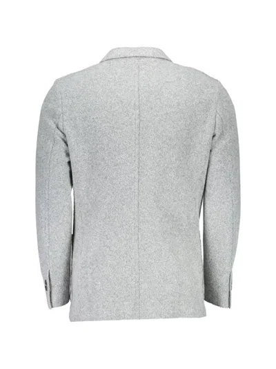 Gant Marl-pattern Single-breasted Blazer In Gray