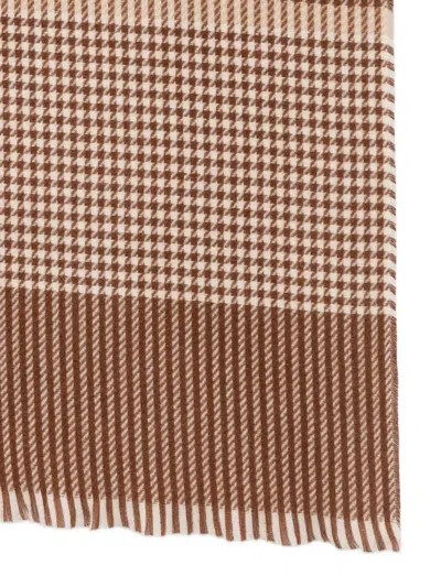 Barbour Melody Check-pattern Scarf In Brown