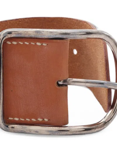 Pre-owned Hermes 2000s Gm Api Bangle Bracelet In Brown