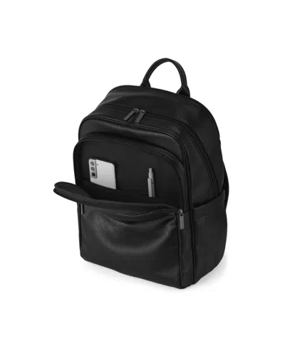 Bugatti Palermo 17" Leather Backpack In Black
