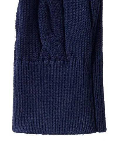 Mango Cable Stitch Sweater In Blue