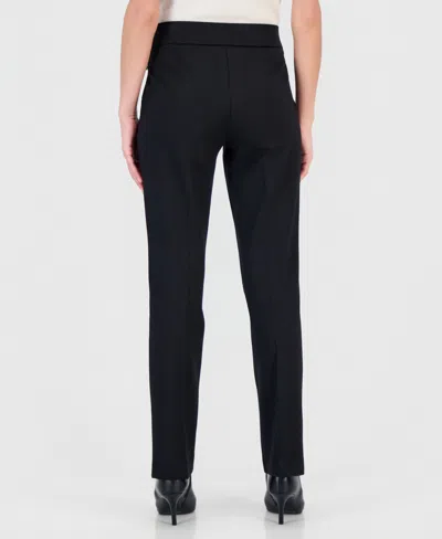 Kasper Petite Bootcut Zip-pocket Pull-on Pants In Black