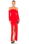 MUGLER VISCOSE CADY GOWN IN RED.,ROBER799 428
