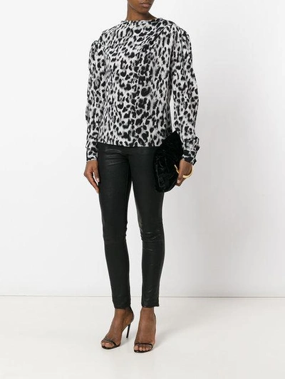 Shop Saint Laurent Leopard Print Top