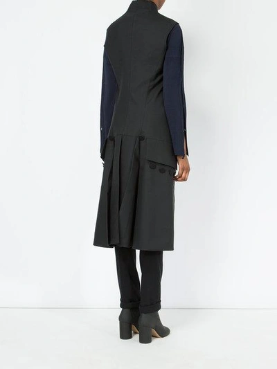Shop Maison Margiela Sleeveless Mid-length Coat - Black