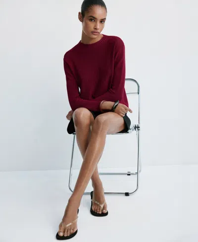 Mango Metallic Sweater In Strawberry