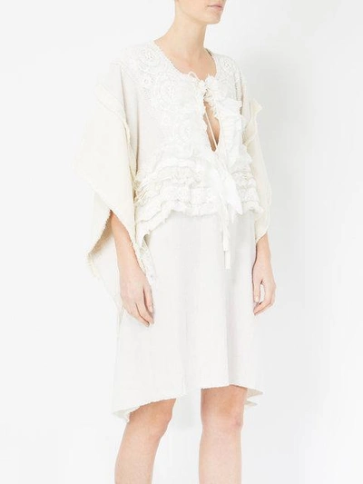 Shop Faith Connexion Embroidered Mid-length Dress In Neutrals