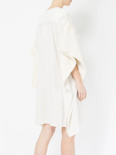 Shop Faith Connexion Embroidered Mid-length Dress In Neutrals