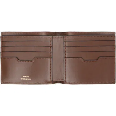 Amiri Brown Python Embossed Bifold Wallet In Brown