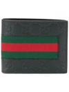 Gucci Signature Web Bi-fold Wallet In Black