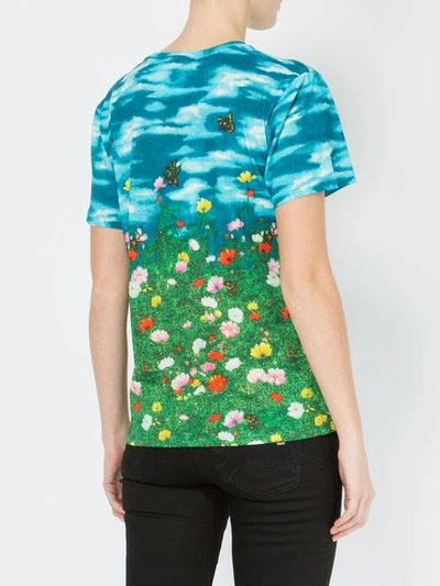 Shop Gucci Sky And Garden Print T-shirt In Blue