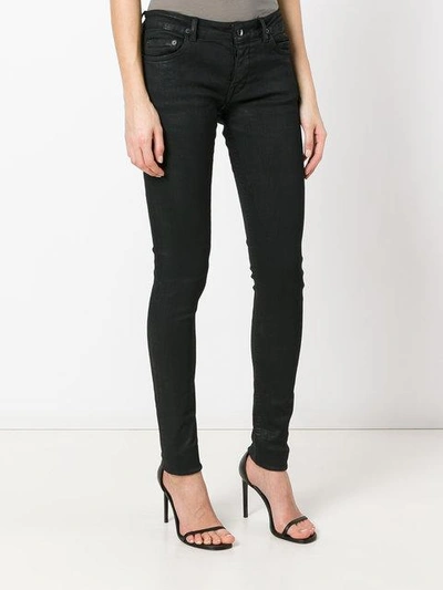 Rick Owens Drkshdw Detroit Cut Jeans In Black