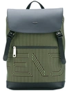 FENDI striped logo backpack,НЕЙЛОН100%