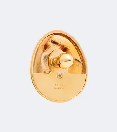 Alaïa Alaia Dome Medium Stud Earrings In Gold