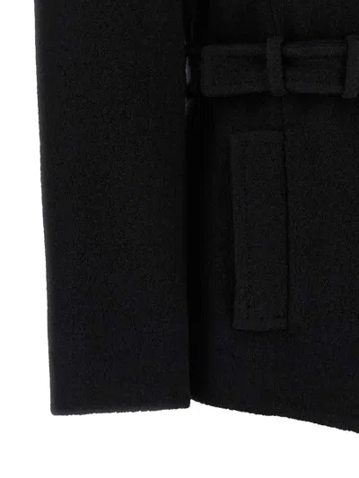 Balmain Short Coat In Black