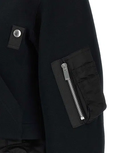 Sacai Sponge Double-layer Bomber Jacket In Negro