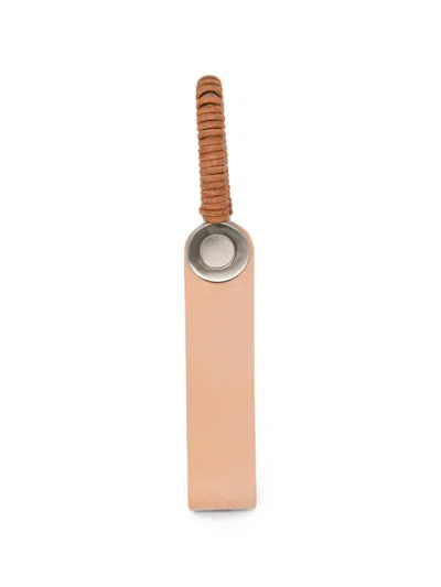 Hender Scheme Logo-debossed Leather Keyring In Transparent