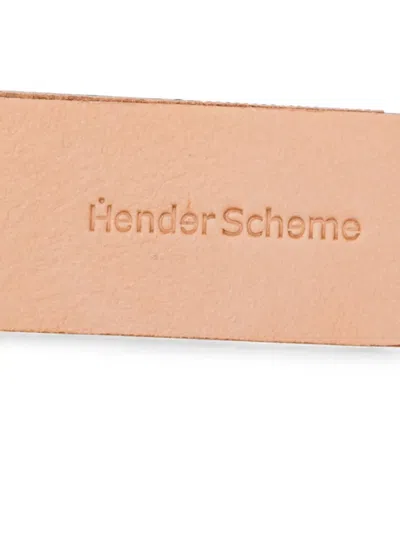 Hender Scheme Logo-debossed Leather Keyring In Transparent