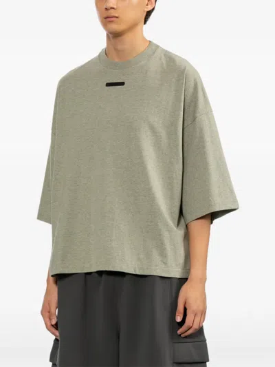 Essentials Logo-patch T-shirt In Gray