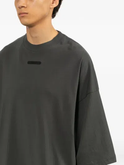 Essentials Logo-patch T-shirt In Gray