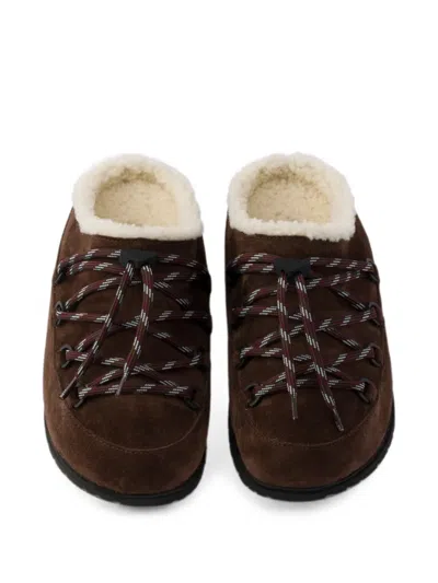 Prada Round Toe Mules In Multi