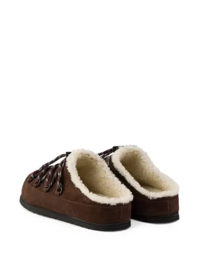Prada Round Toe Mules In Multi
