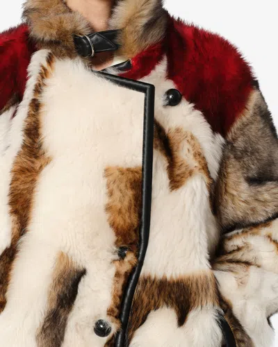 Isabel Marant Roama Shearling Jacket In Multi