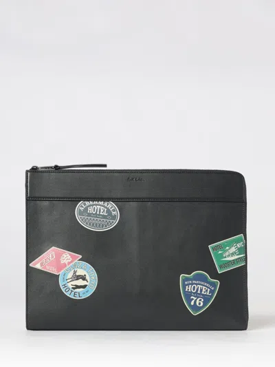 Paul Smith Hotel-patch Leather Document Case In Black