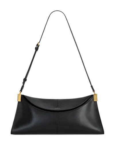 Balmain 64-83 Medium Bag In Smooth Leather In Black