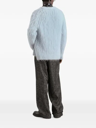 Dolce & Gabbana Wool Turtleneck Pullover In Blue