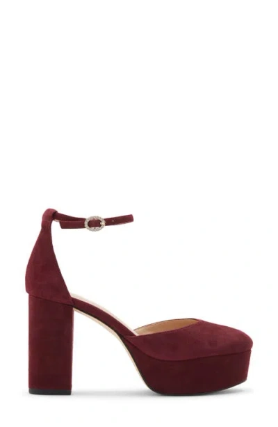 Stuart Weitzman Ginger Platform Pump In Burgundy