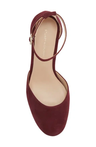 Stuart Weitzman Ginger Platform Pump In Burgundy