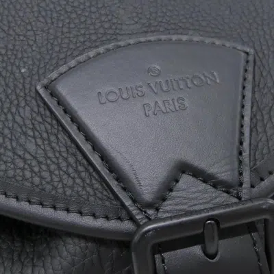 Pre-owned Louis Vuitton Black Leather Backpack ()