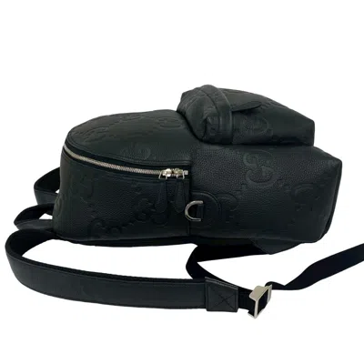 Pre-owned Gucci Black Leather Backpack ()