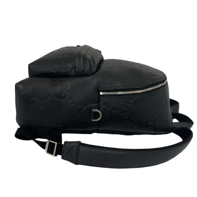 Pre-owned Gucci Black Leather Backpack ()
