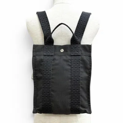 Pre-owned Hermes Gray Polyamide Polyester Backpack ()