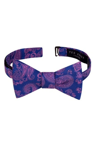 Ted Baker Preakness Paisley Silk Bow Tie In Blue