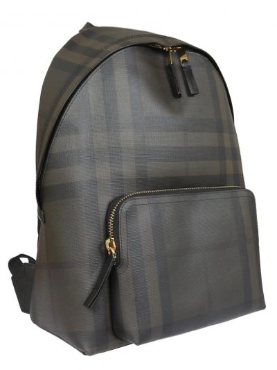 Burberry Housecheck Backpack In Chocolate/black
